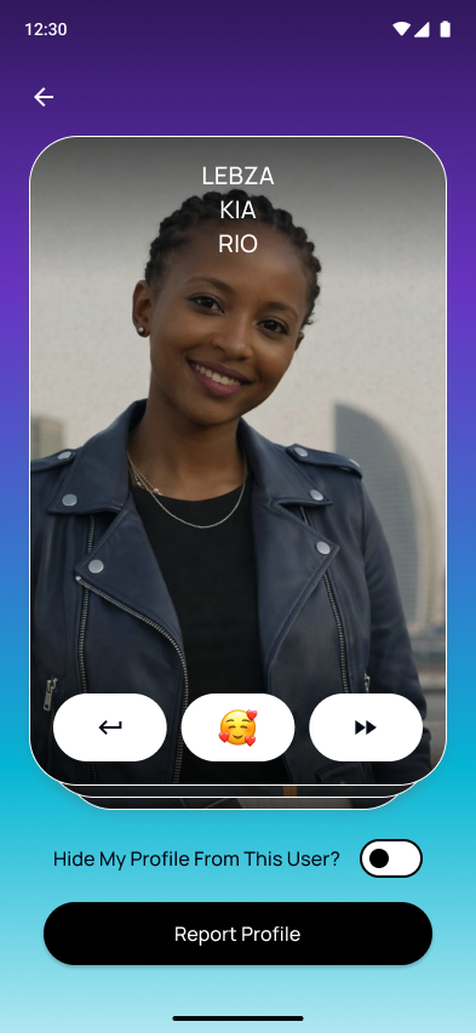 Vindmy discovery deck for swiping nearby driver profiles