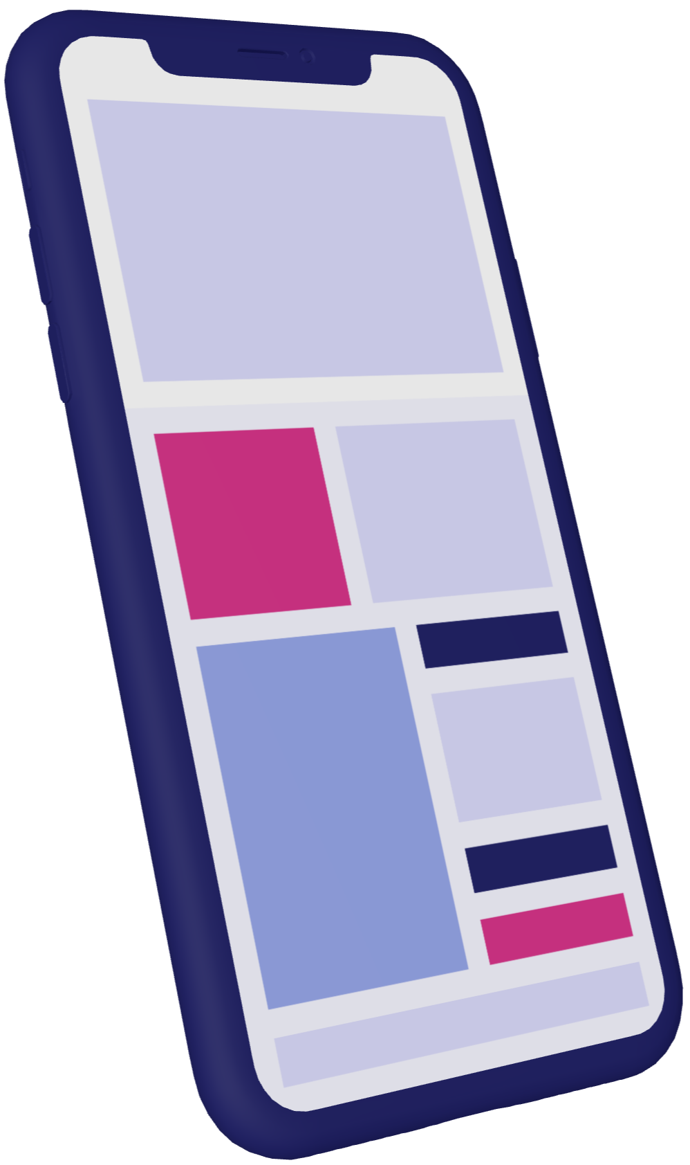 Phone showing the designs we do